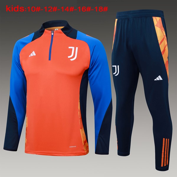 Niños Sudadera De Training Juventus 2024 2025 Naranja Azul 3